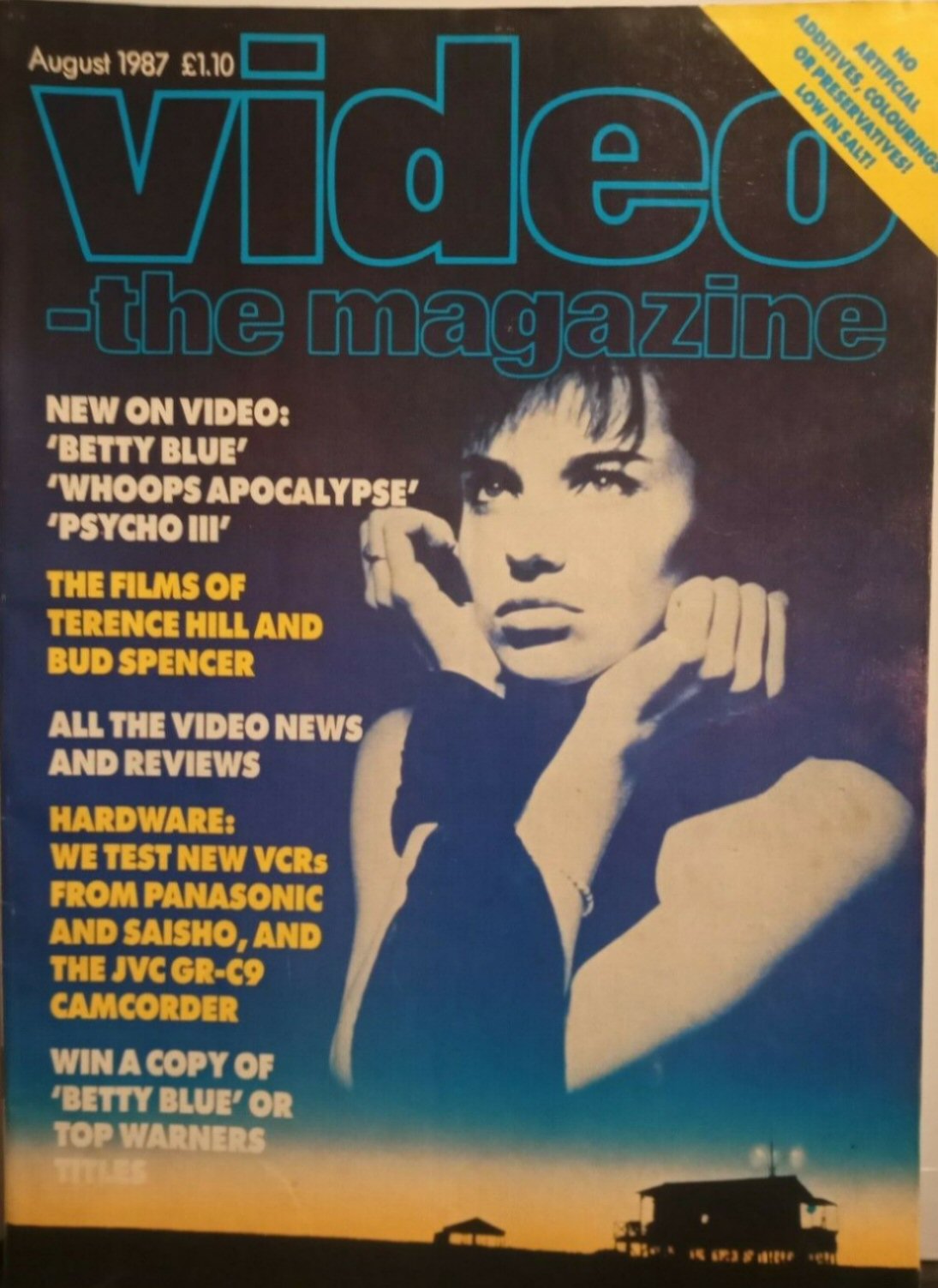 VIDEO-THE MAGAZINE magazine side cover  August 1987