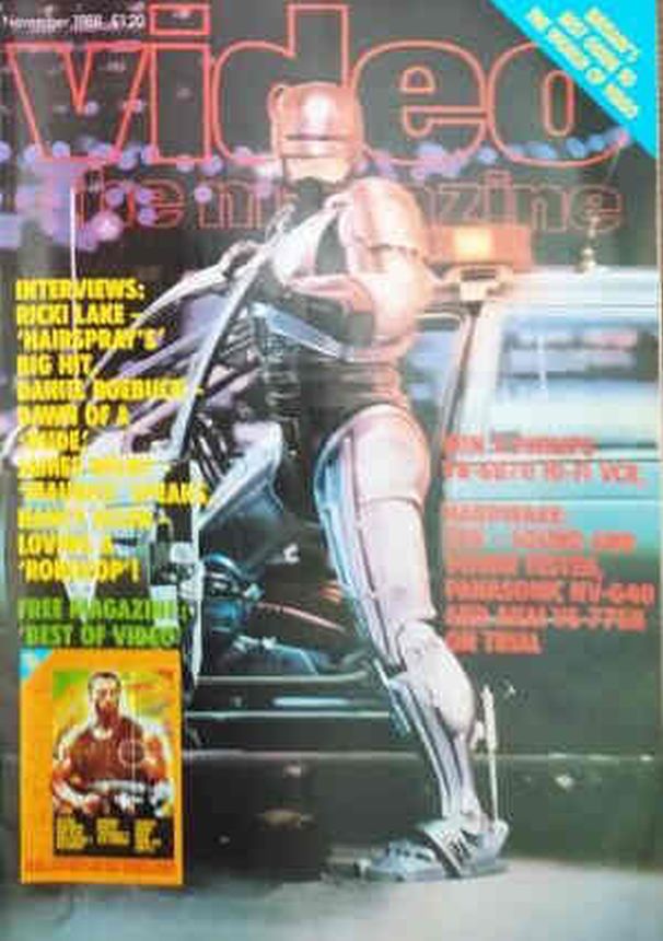 VIDEO-THE MAGAZINE magazine side cover  November 1988