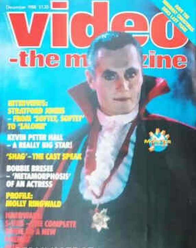 VIDEO-THE MAGAZINE magazine side cover  December 1988
