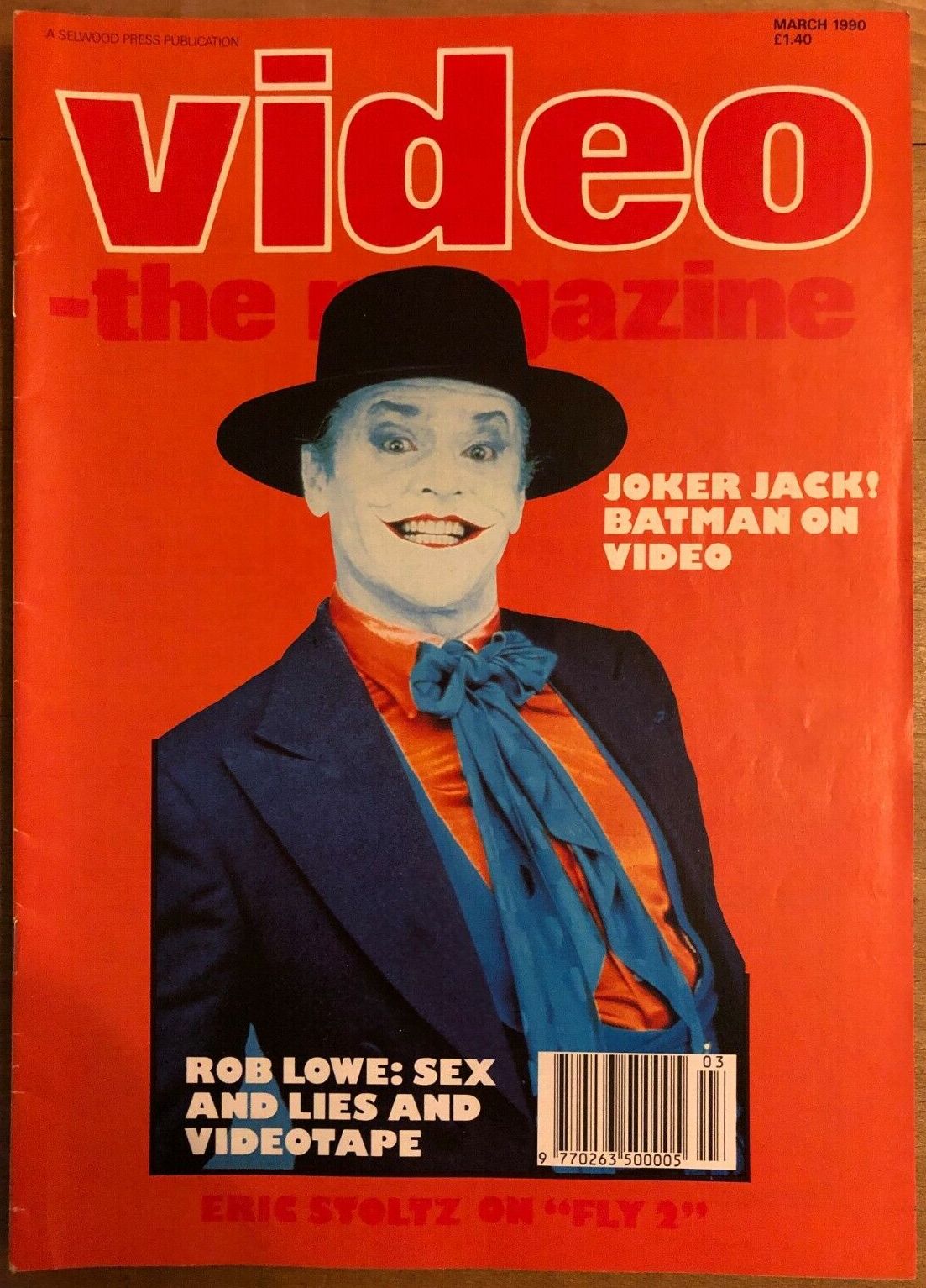 VIDEO-THE MAGAZINE magazine side cover  March 1990