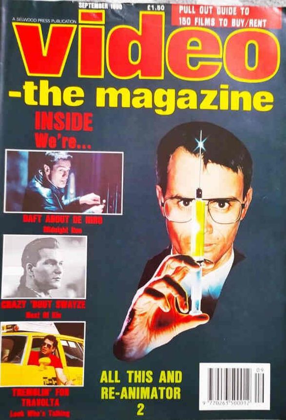 VIDEO-THE MAGAZINE magazine side cover  September 1990