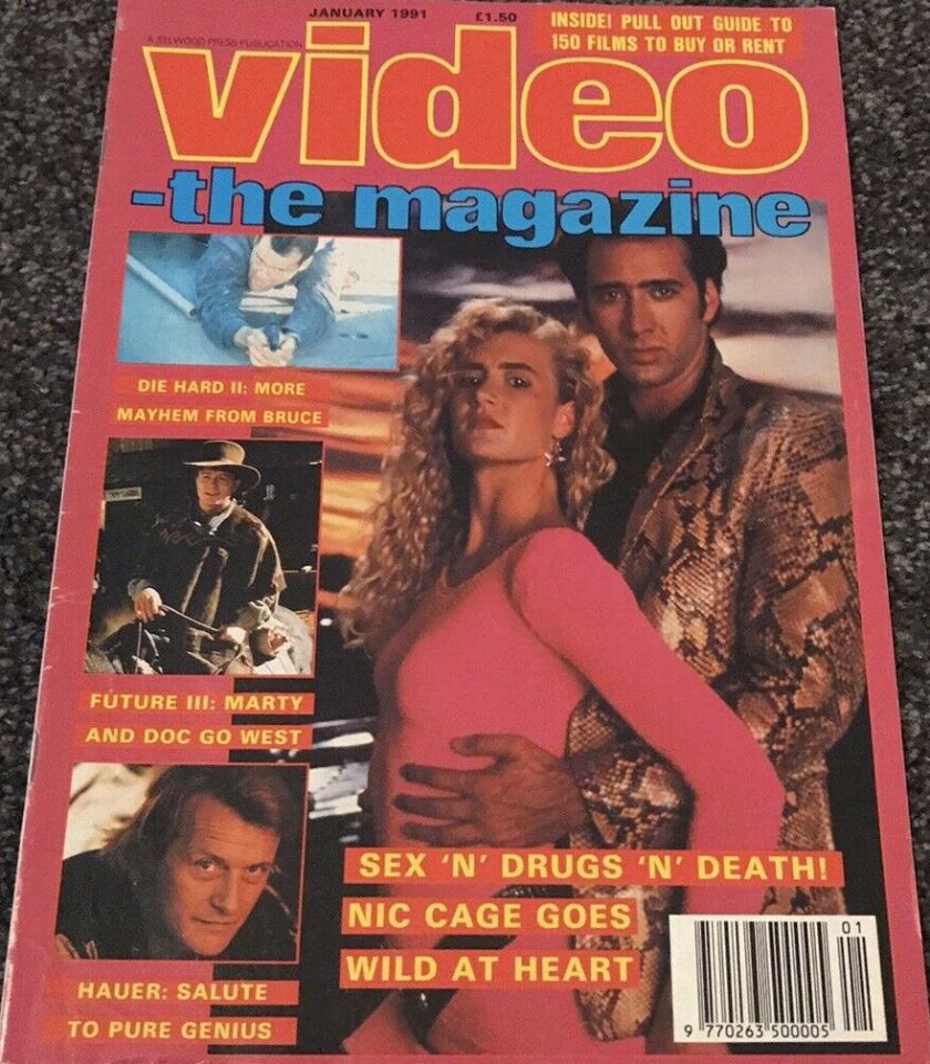 VIDEO-THE MAGAZINE magazine side cover  January 1991