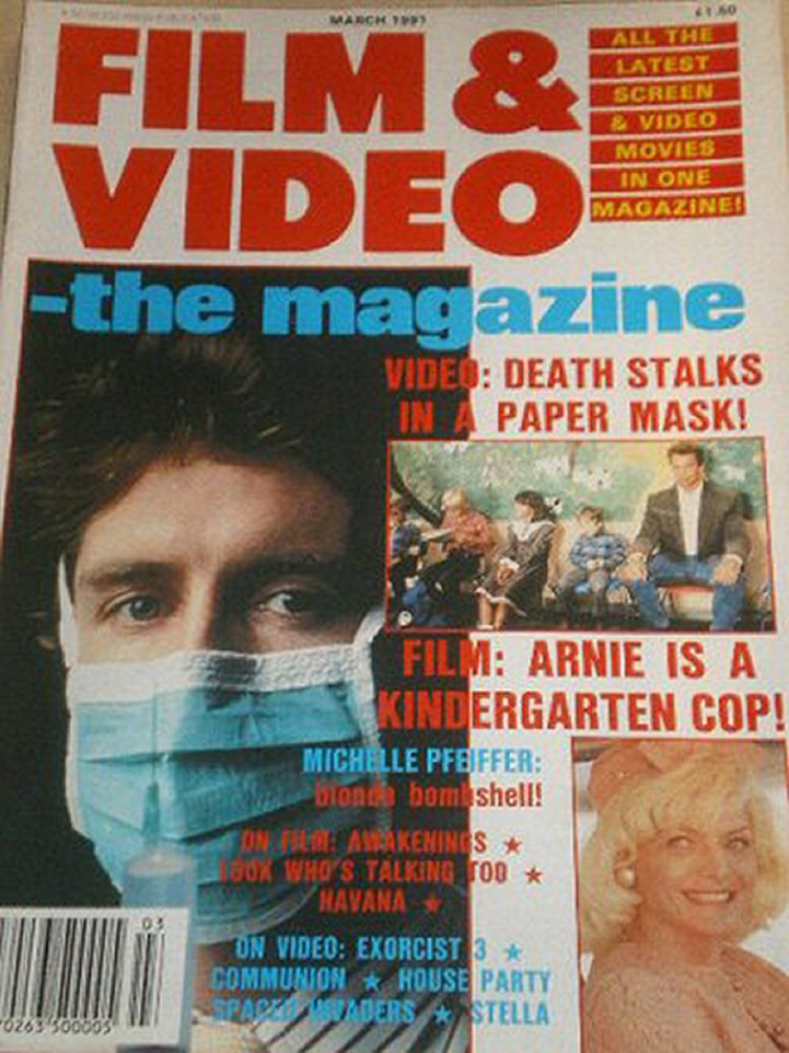VIDEO-THE MAGAZINE magazine side cover  March 1991