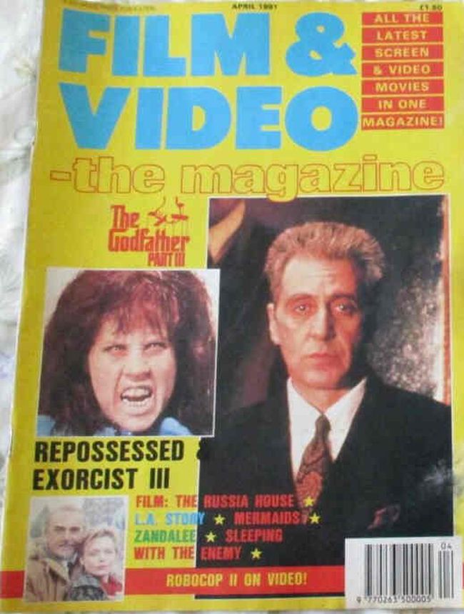 VIDEO-THE MAGAZINE magazine side cover  April 1991