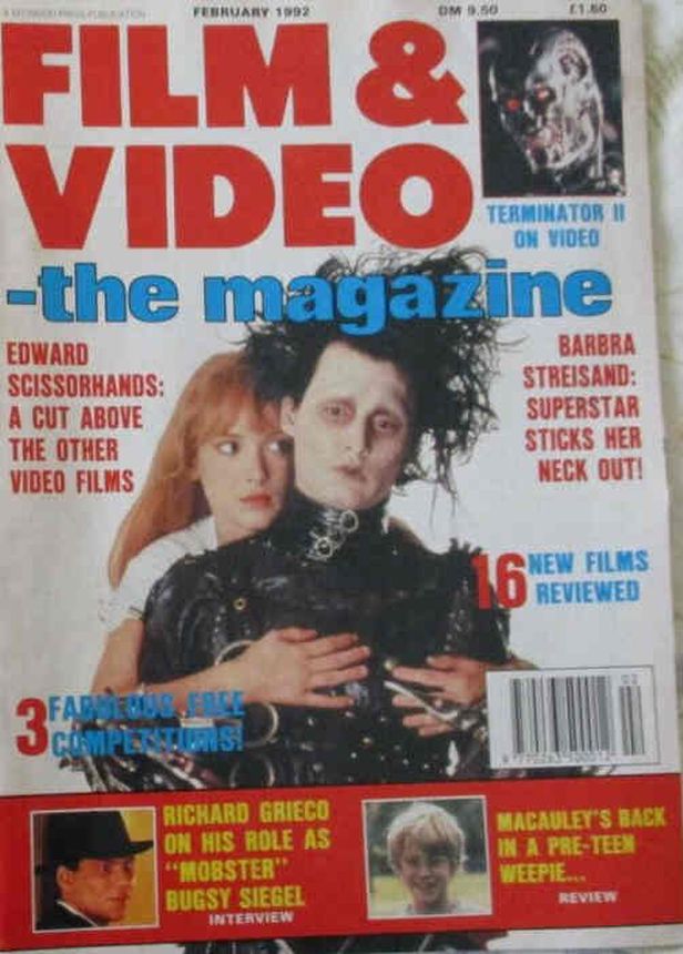 VIDEO-THE MAGAZINE magazine side cover  February 1992