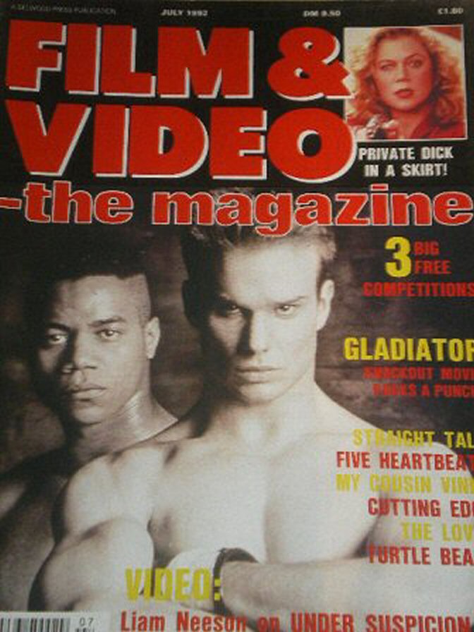 VIDEO-THE MAGAZINE magazine side cover  July 1992