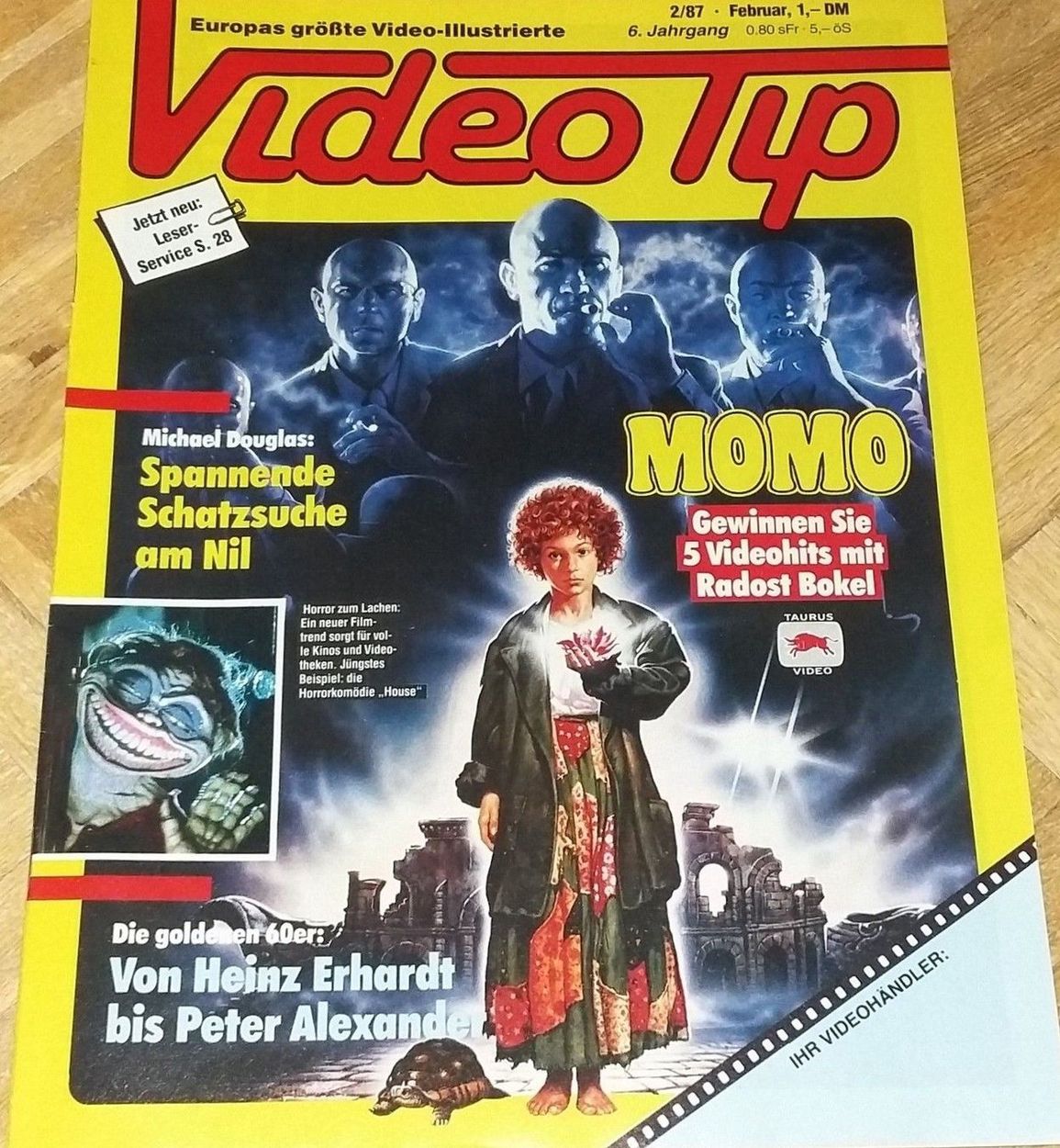 VIDEO TIP magazine side cover February 1987