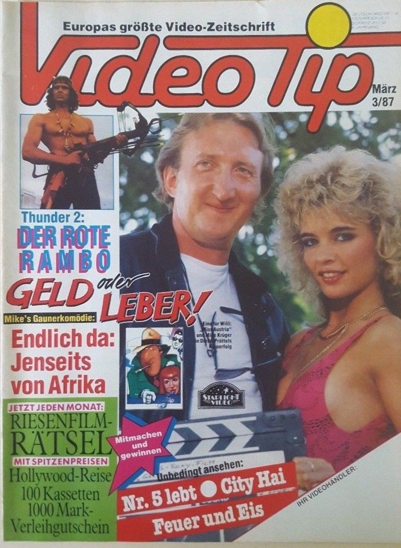 VIDEO TIP magazine side cover  March 1987