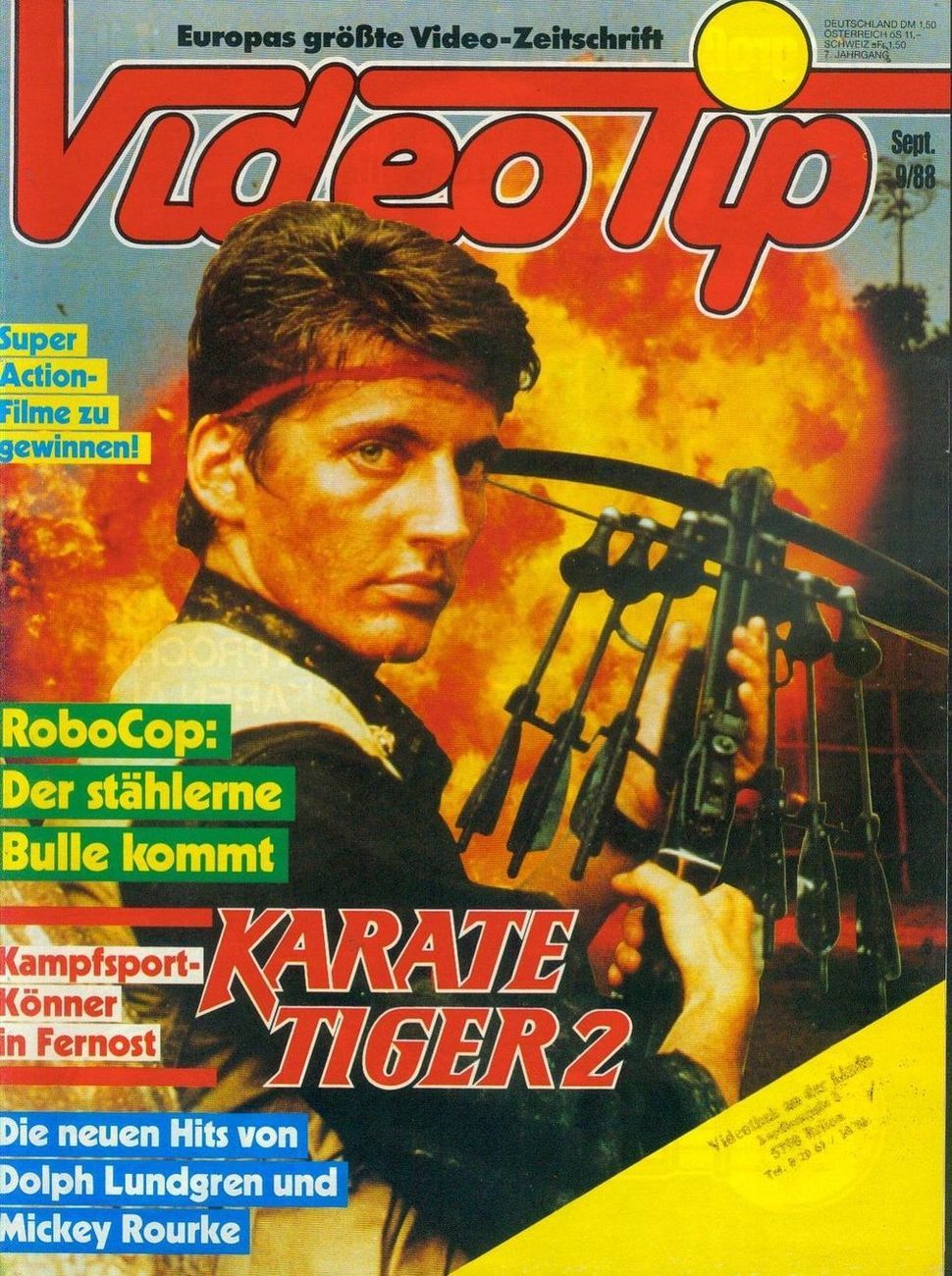 VIDEO TIP magazine side cover September 1988