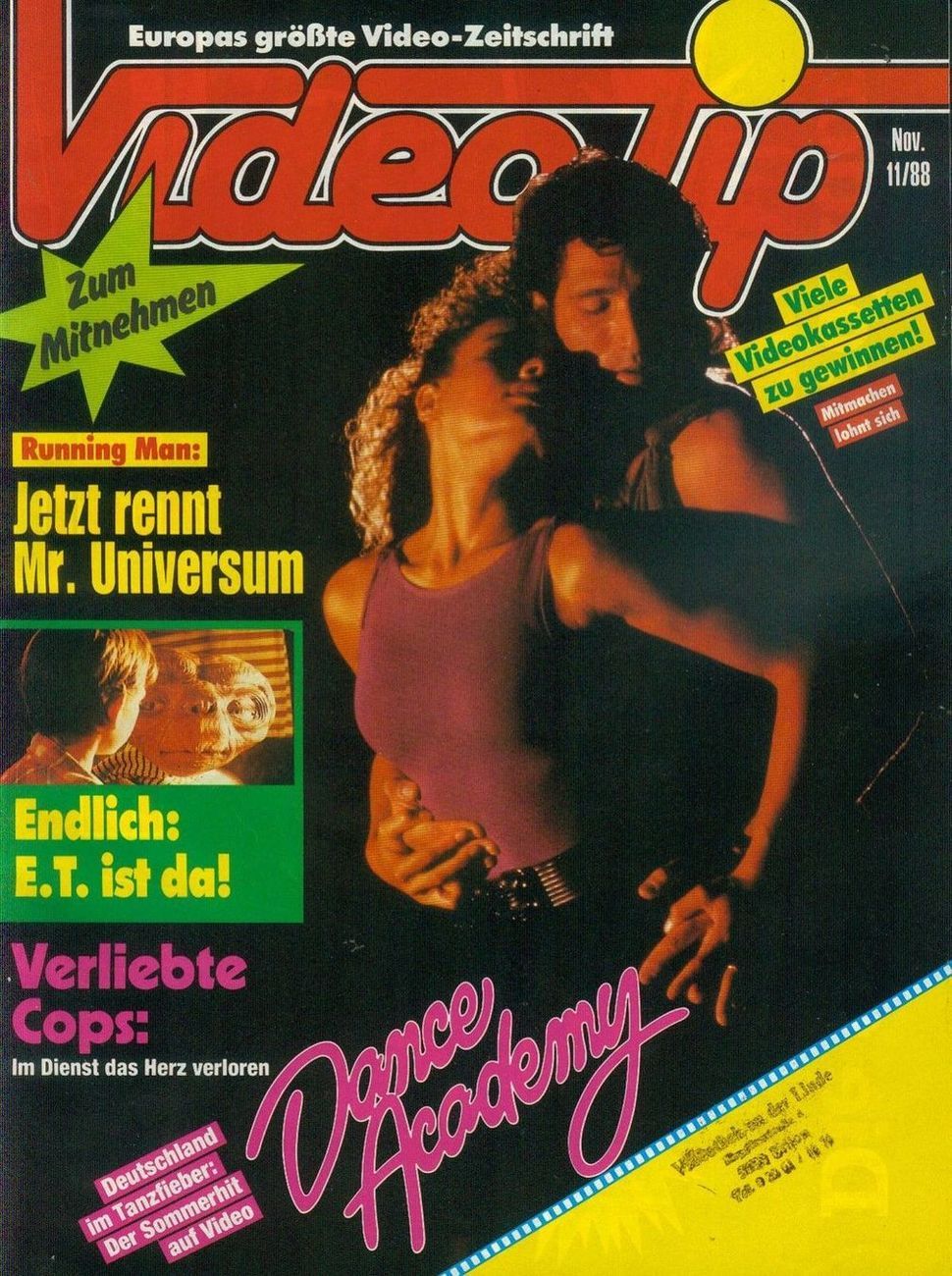VIDEO TIP magazine side cover November 1988