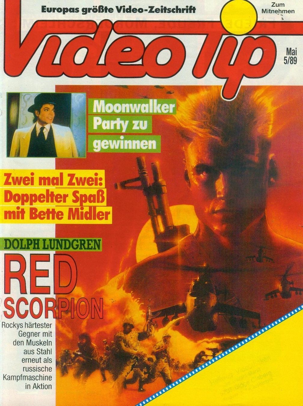 VIDEO TIP magazine side cover May 1989