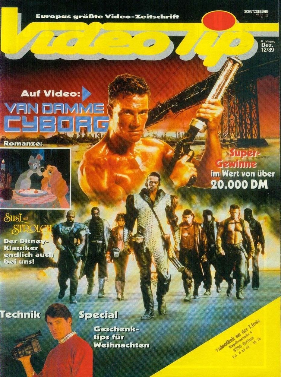 VIDEO TIP magazine side cover December 1989