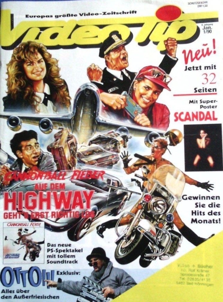 VIDEO TIP magazine side cover January 1990