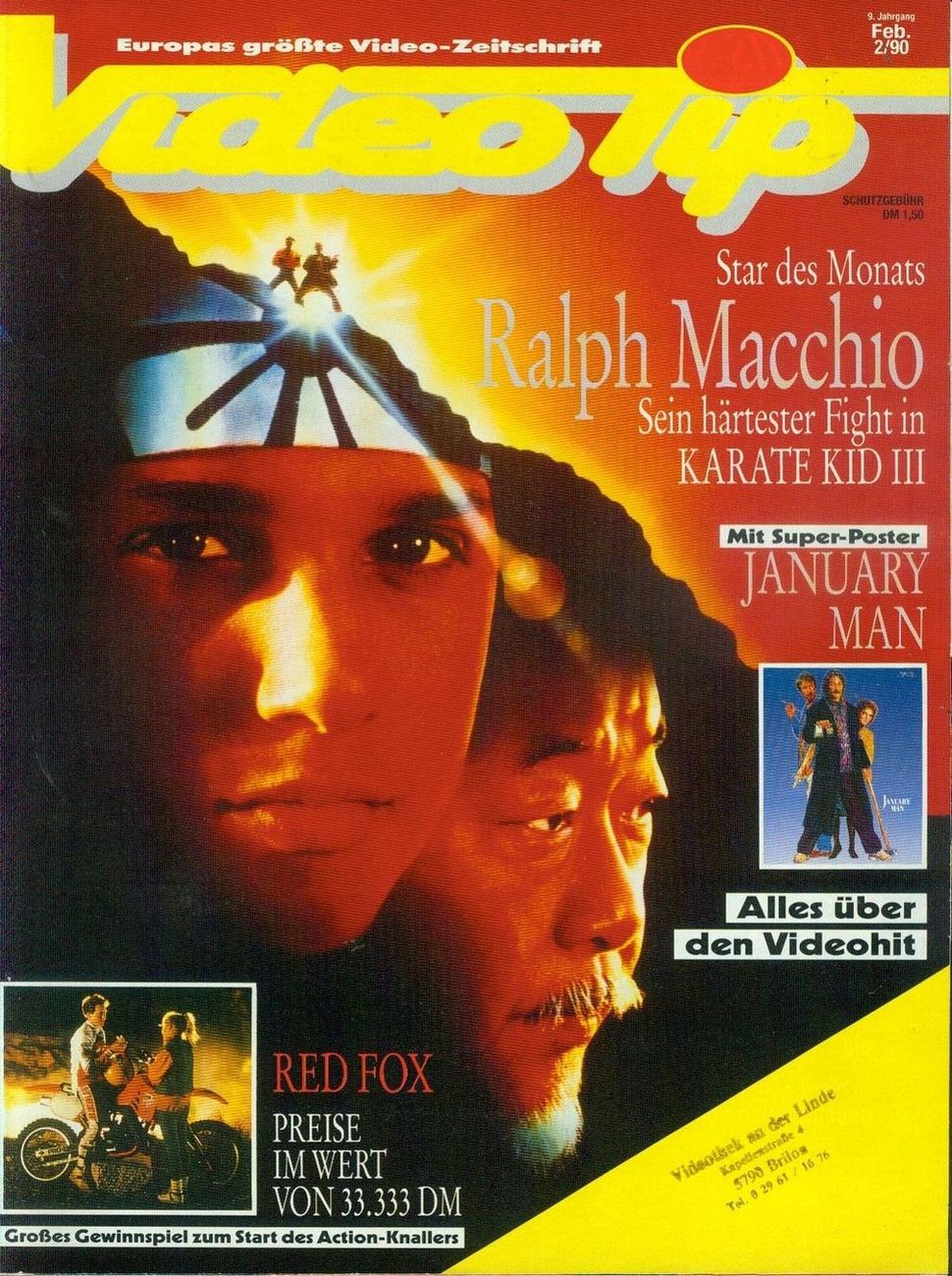 VIDEO TIP magazine side cover February 1990
