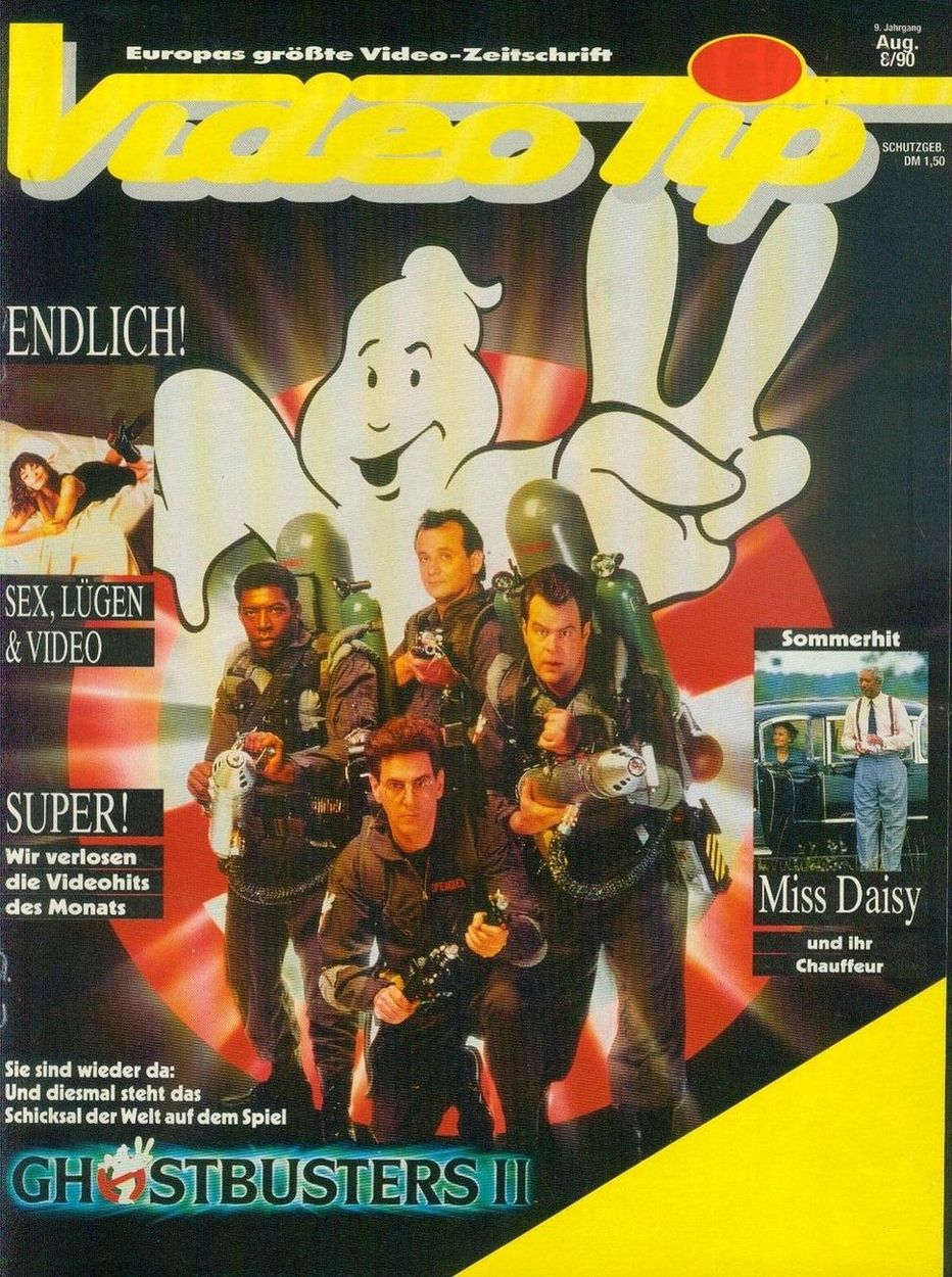 VIDEO TIP magazine side cover August 1990