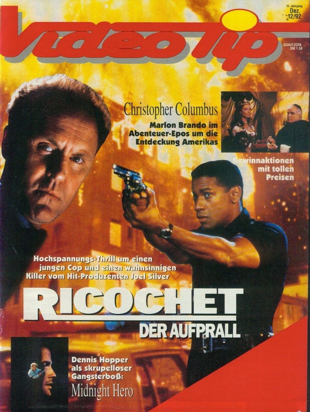 VIDEO TIP magazine side cover  December 1992