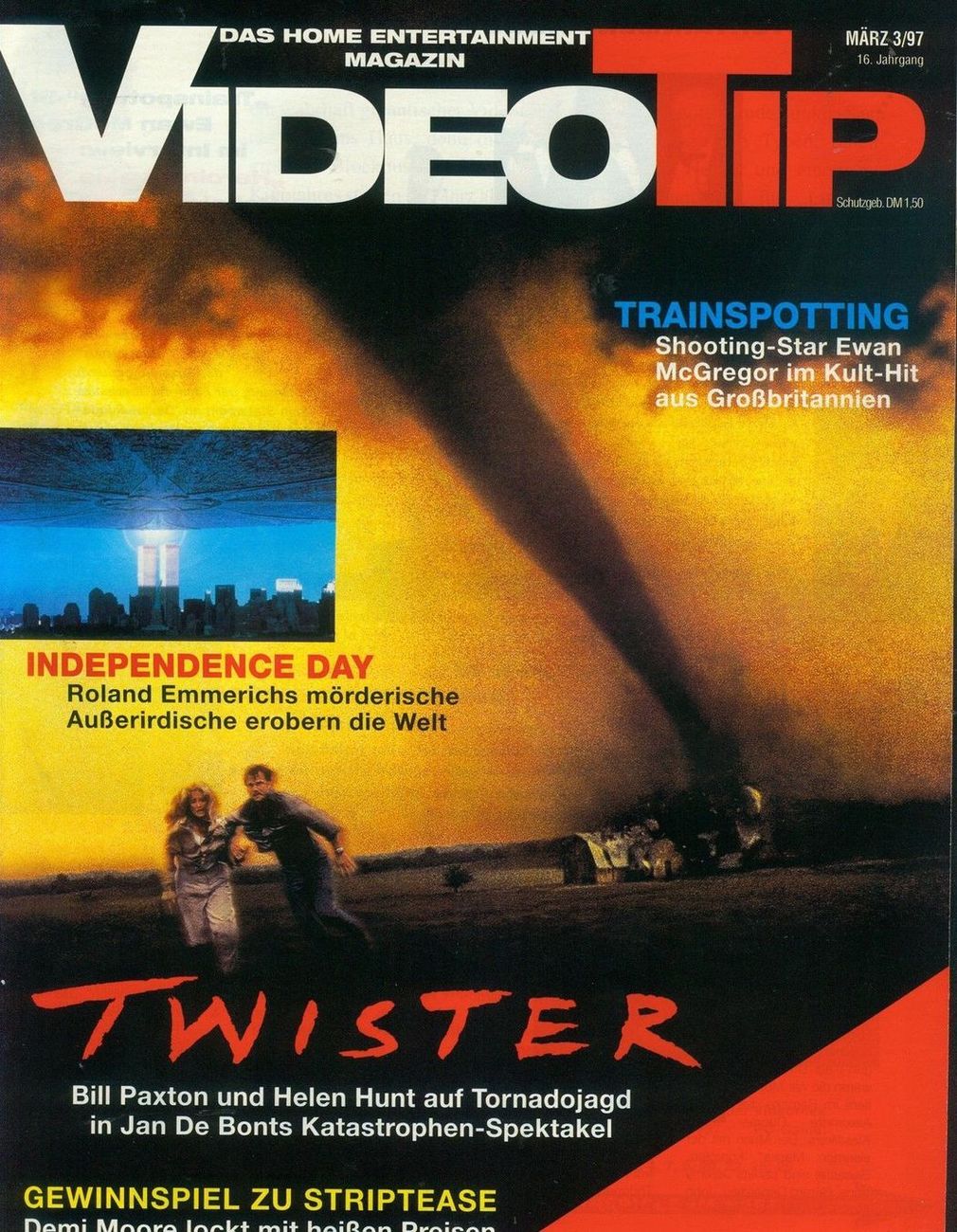 VIDEO TIP magazine side cover March 1997