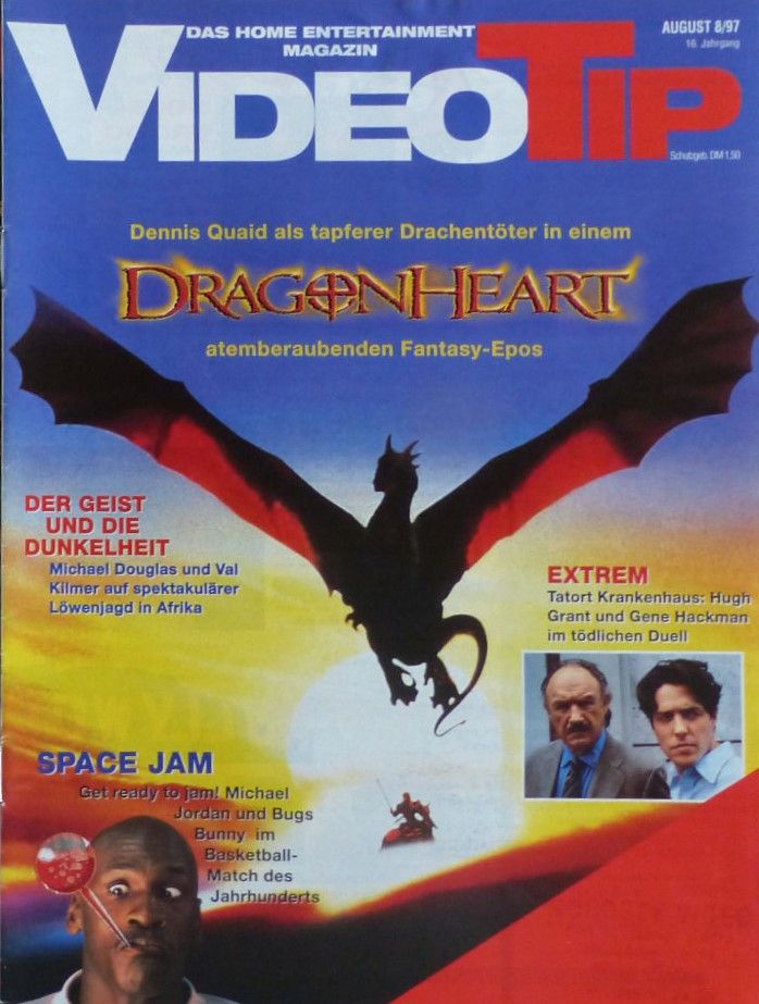 VIDEO TIP magazine side cover August 1997