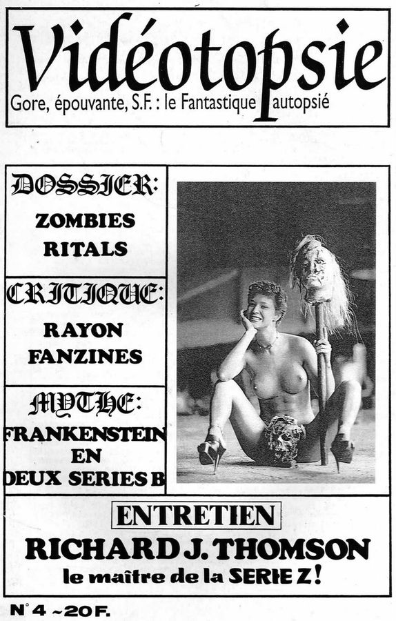 VIDEOTOPSIE magazine side cover Issue 4  1995