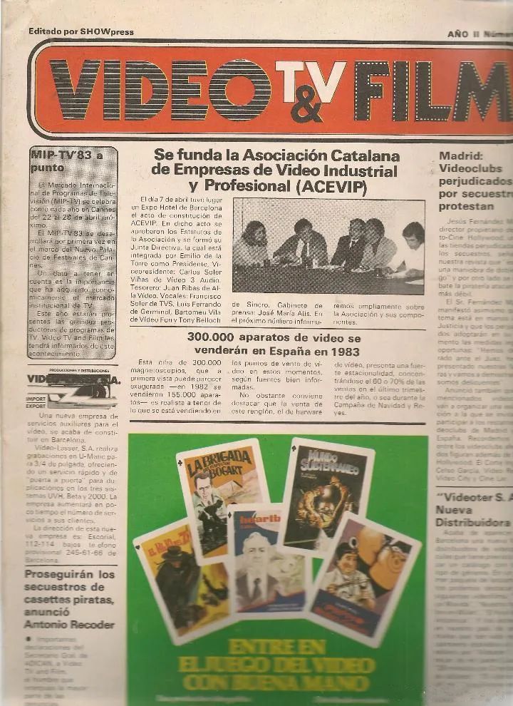 VIDEO TV FILM magazine side cover Issue 10   