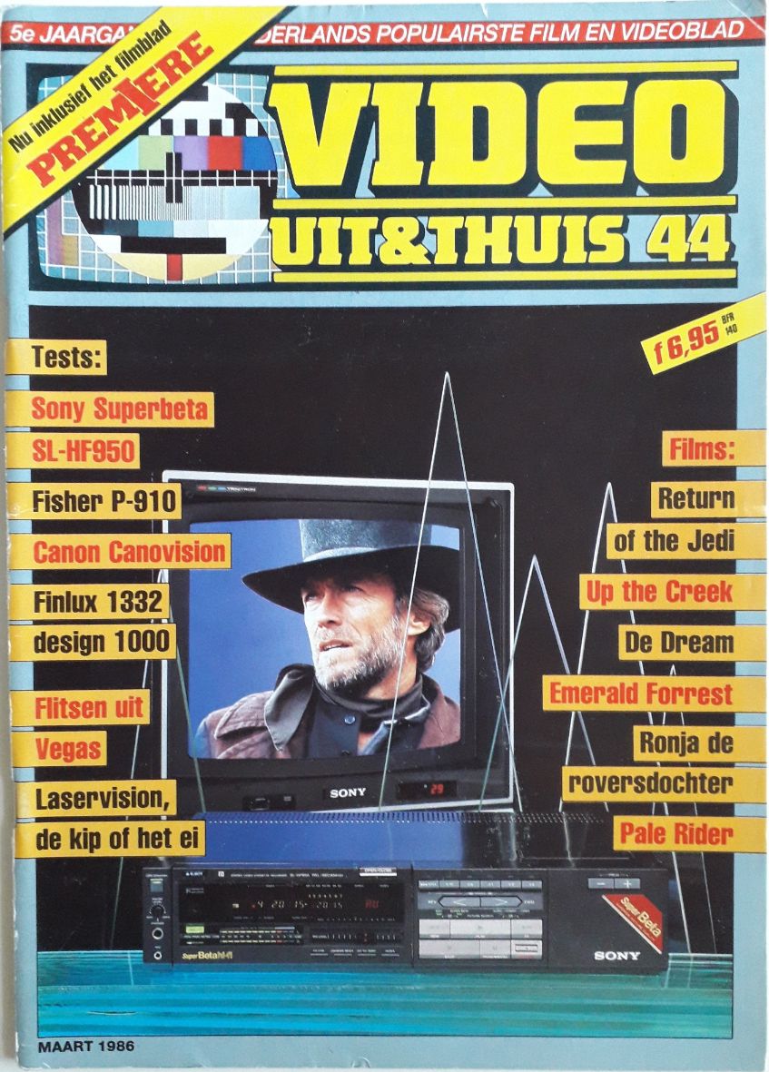 VIDEO UIT EN THUIS magazine cover Issue 44  March 1986