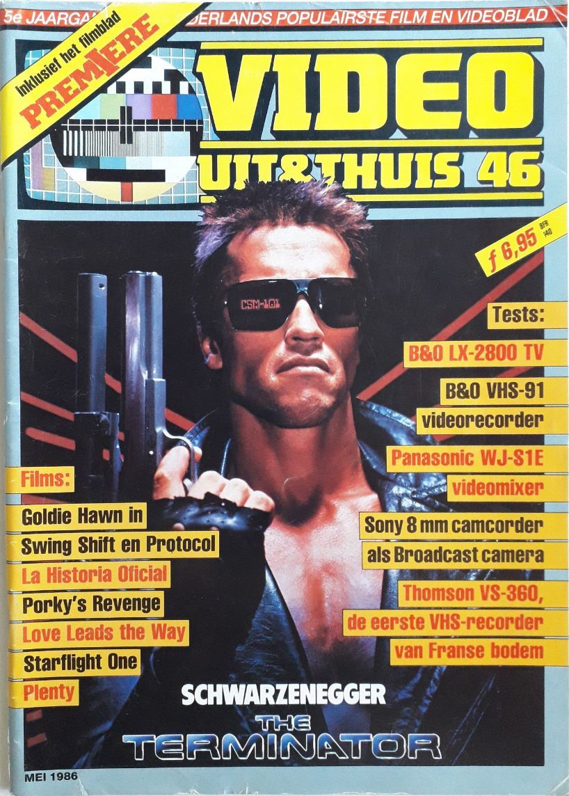 VIDEO UIT EN THUIS magazine side cover Issue 46  May 1986