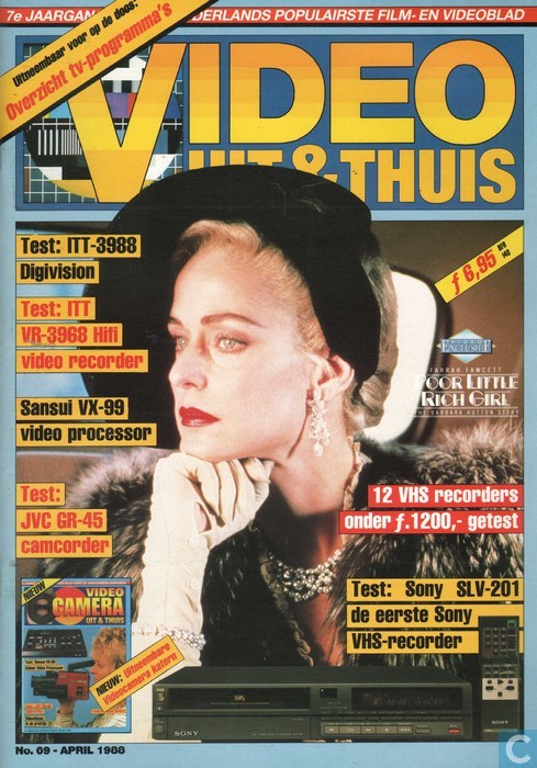 VIDEO UIT EN THUIS magazine side cover Issue 69 April 1988