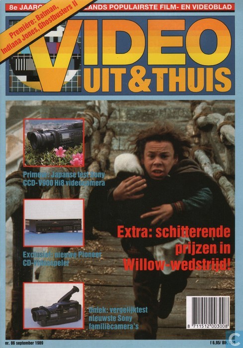 VIDEO UIT EN THUIS magazine side cover Issue 86 September 1989