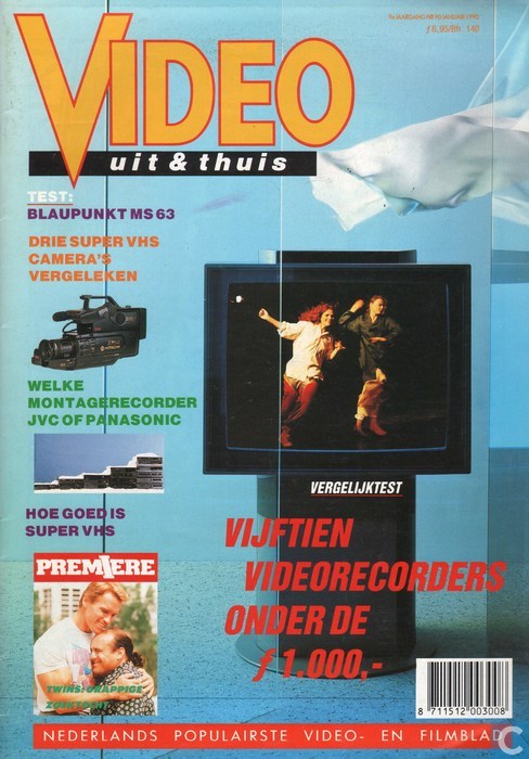 VIDEO UIT EN THUIS magazine side cover January 1990