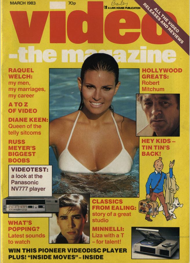 VIDEO-THE MAGAZINE magazine side cover March 1983