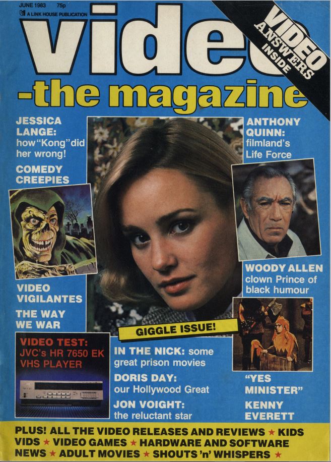 VIDEO-THE MAGAZINE magazine side cover June 1983