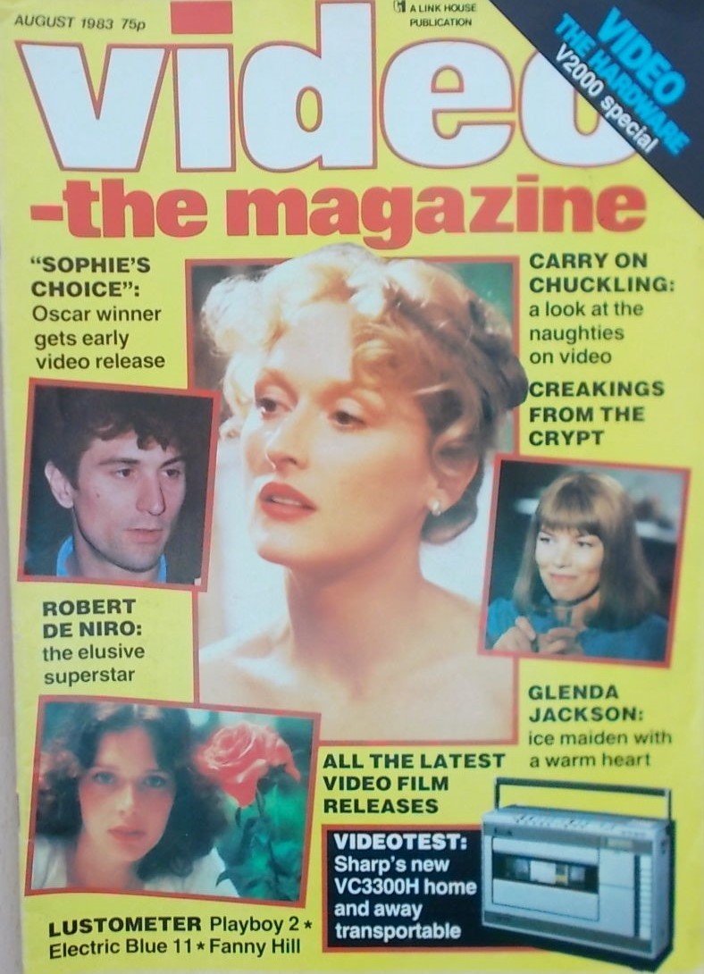 VIDEO-THE MAGAZINE magazine side cover August 1983