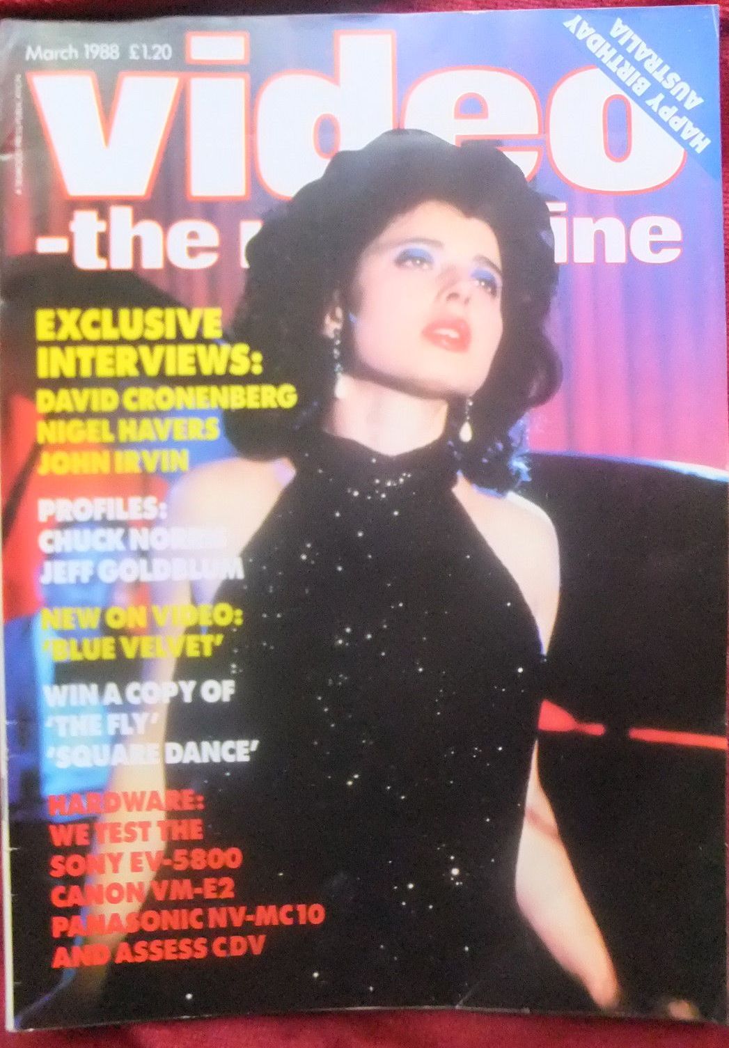VIDEO-THE MAGAZINE magazine side cover March 1988