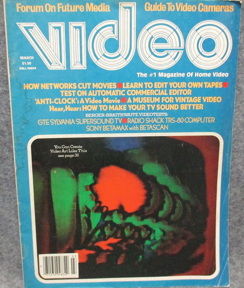 VIDEO (US) magazine side cover  Vol 3 No 1 March 1980