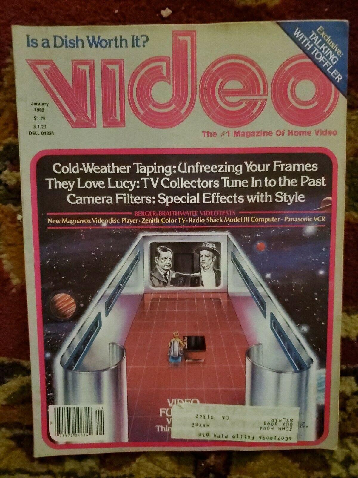 VIDEO (US) magazine side cover  January 1982
