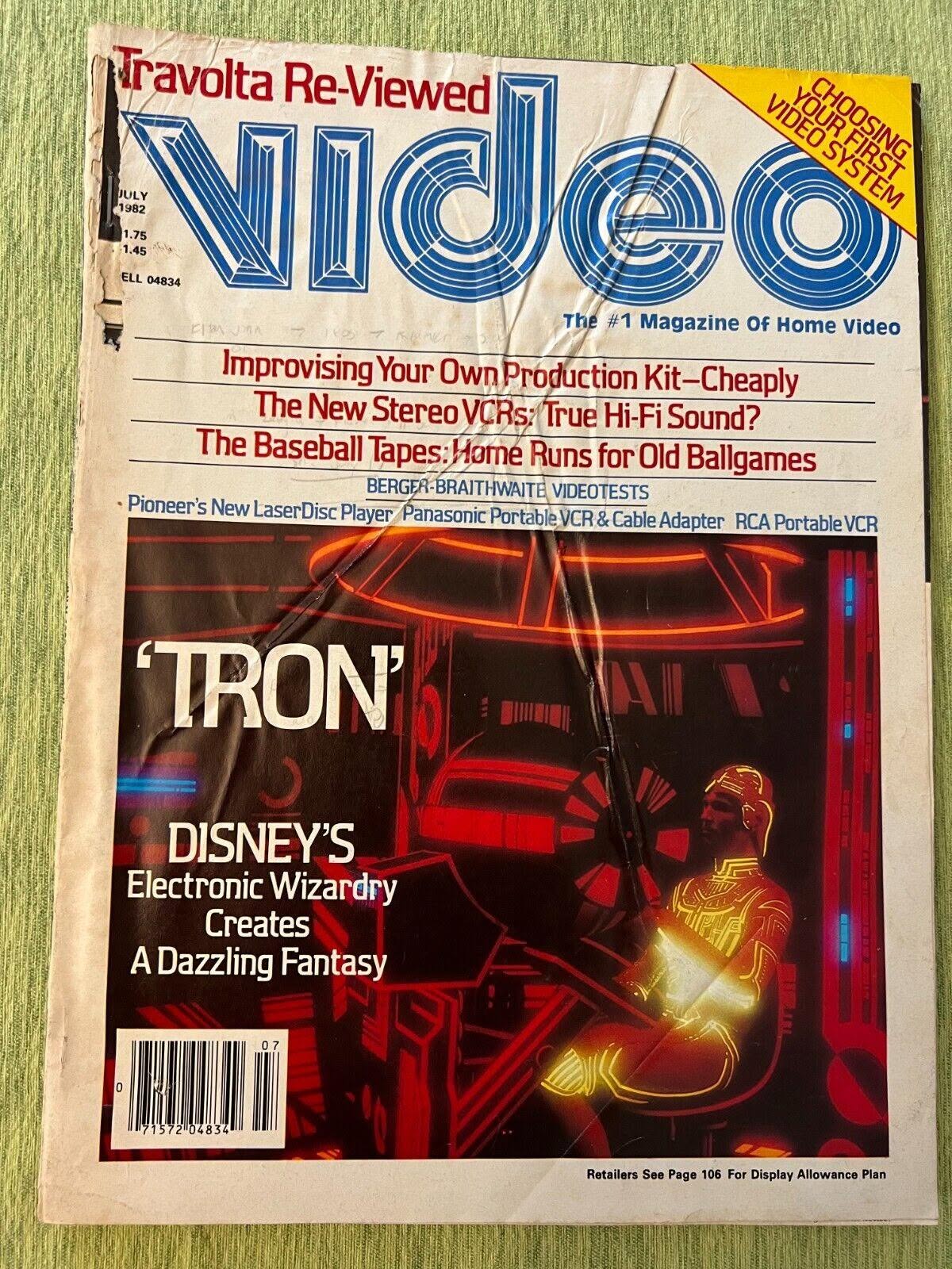 VIDEO (US) magazine side cover  July 1982