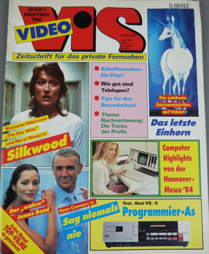 VIDEO VIS magazine side cover Issue 6 June 1984