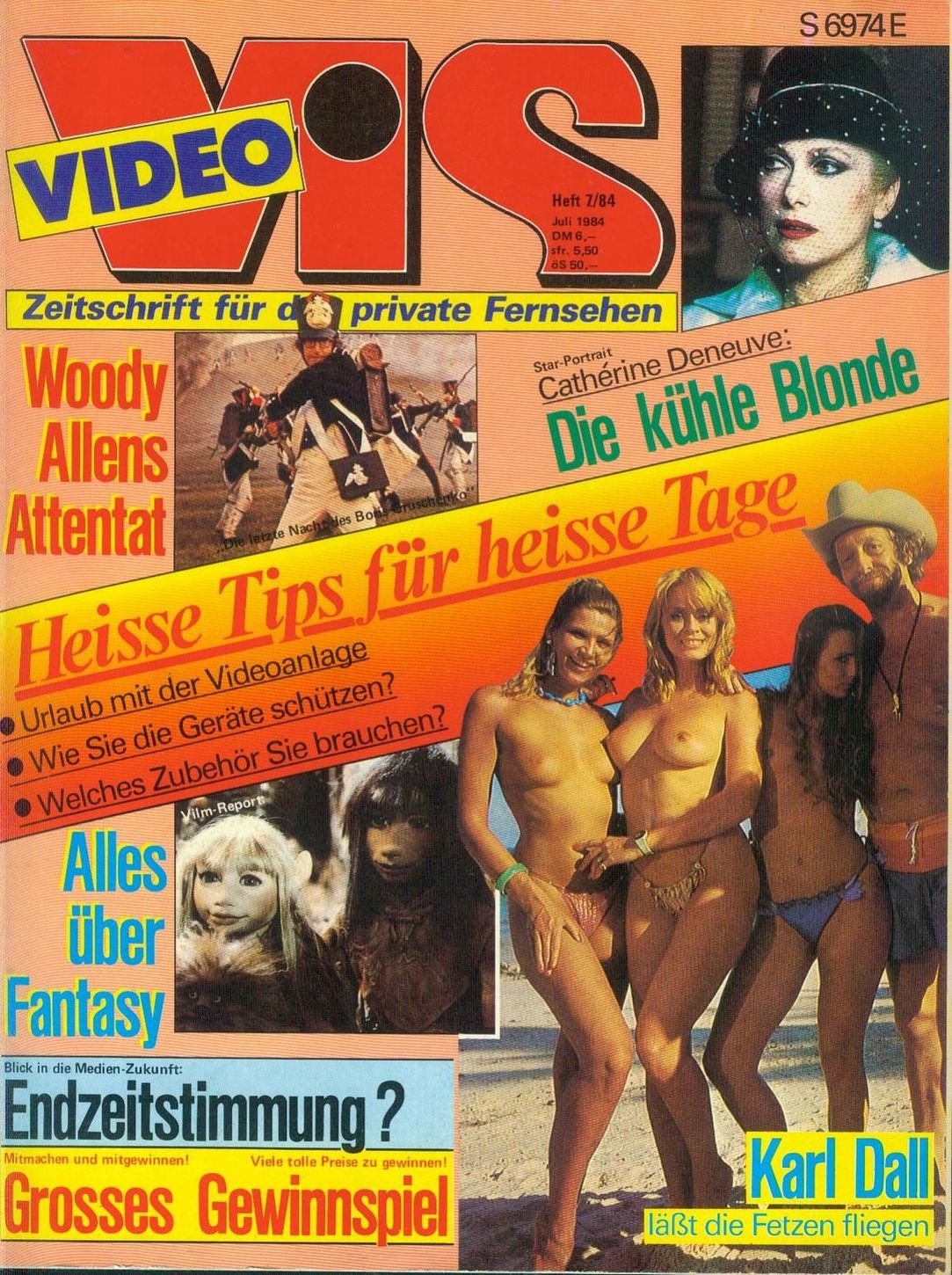 VIDEO VIS magazine side cover Issue 7  July 1984
