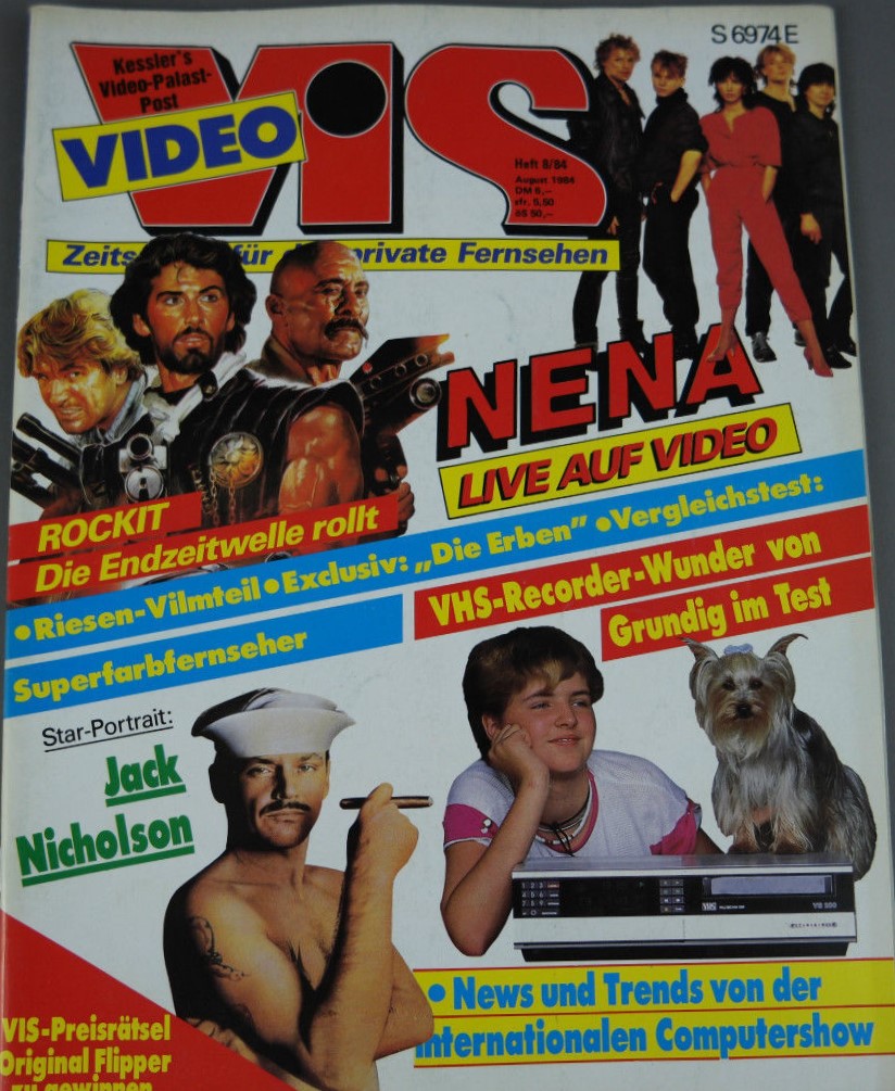VIDEO VIS magazine side cover Issue 8 August 1984