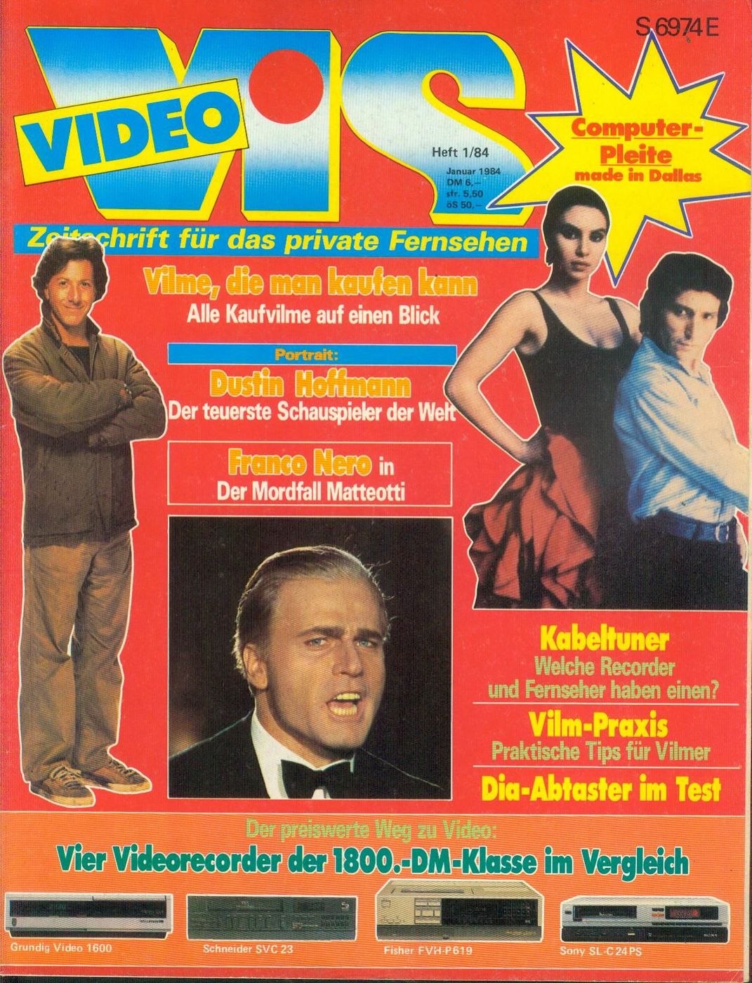 VIDEO VIS magazine side cover Issue 1  January 1984