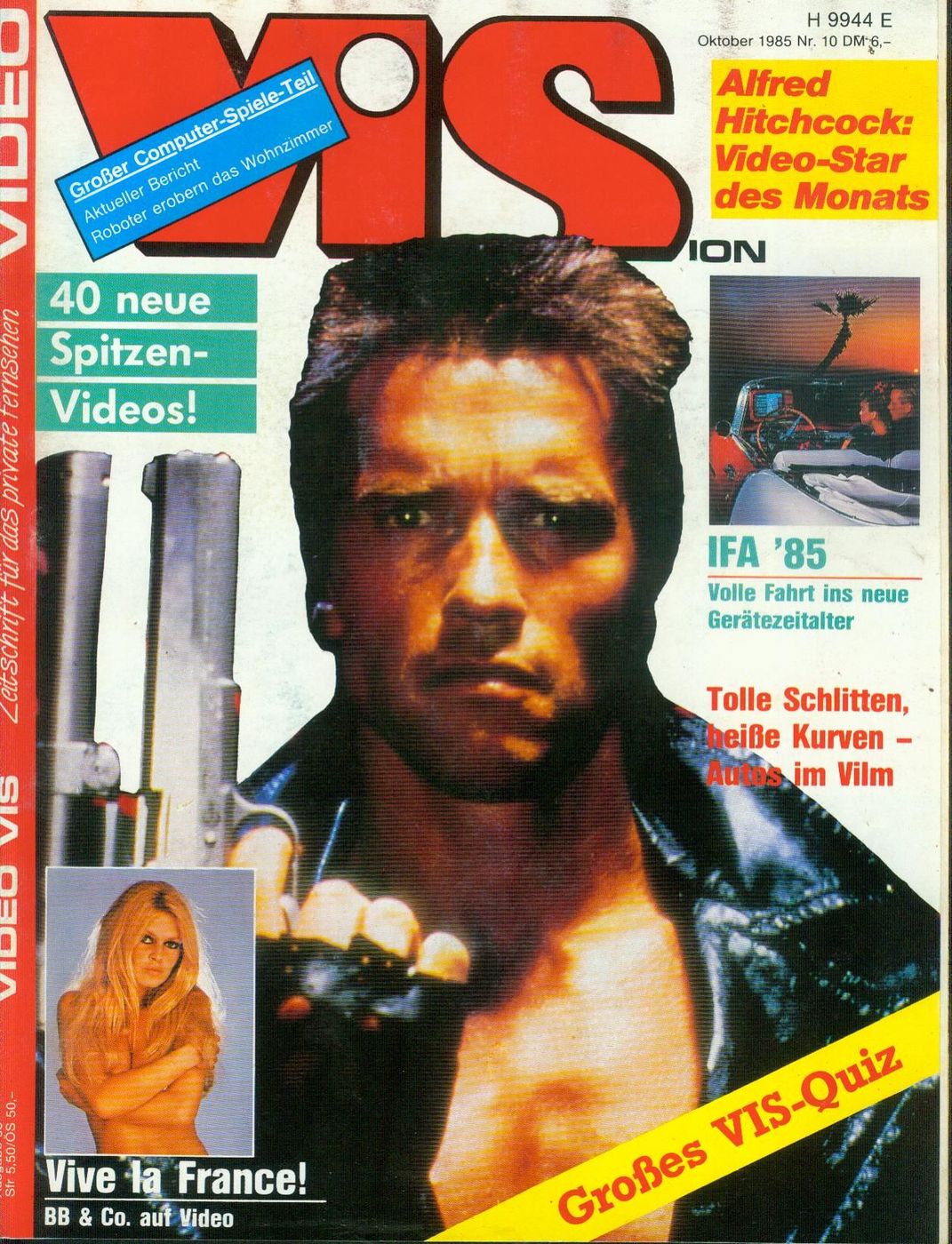 VIDEO VIS magazine side cover Issue 10  October 1985