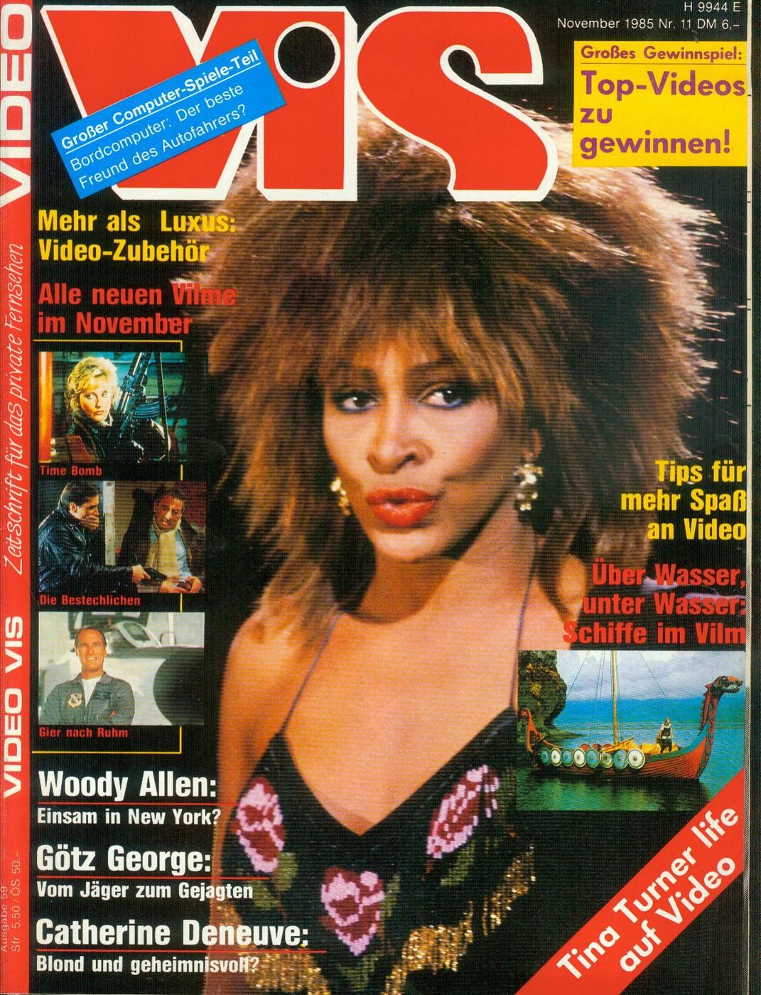 VIDEO VIS magazine side cover Issue 11  November 1985
