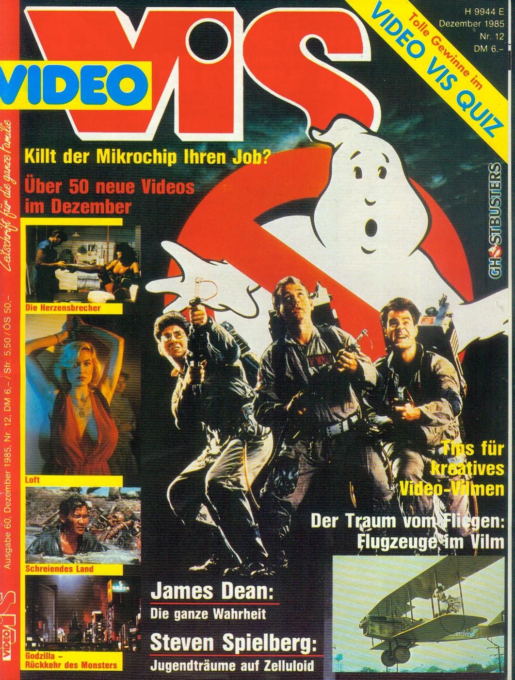 VIDEO VIS magazine side cover Issue 12 December 1985