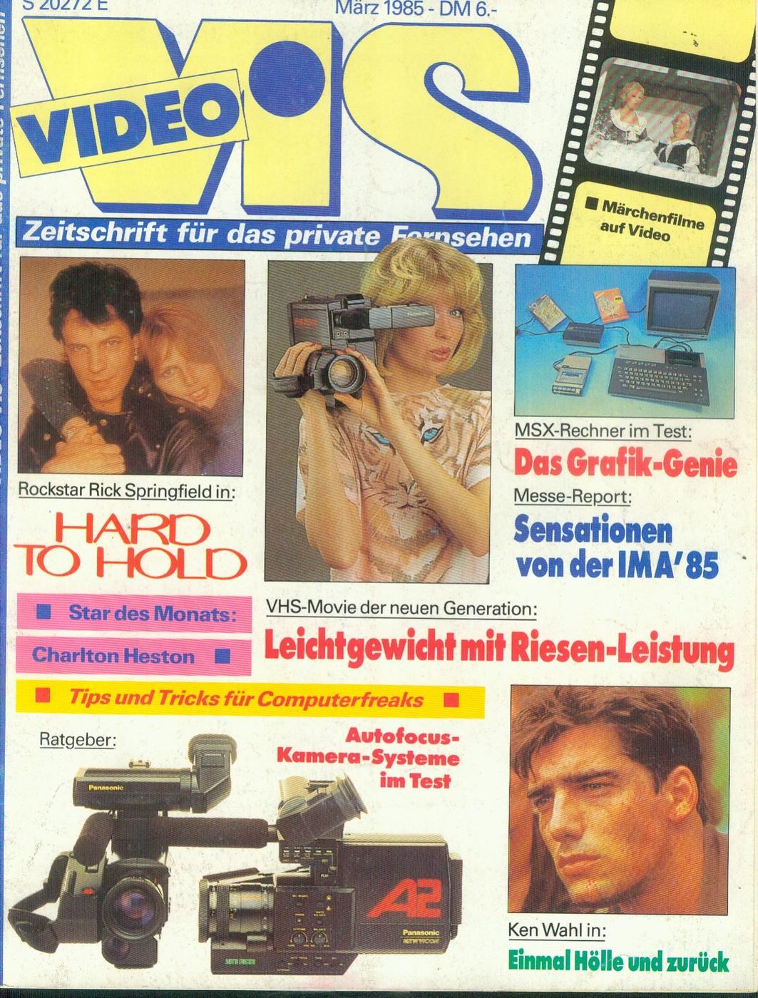 VIDEO VIS magazine side cover Issue 3  March 1985