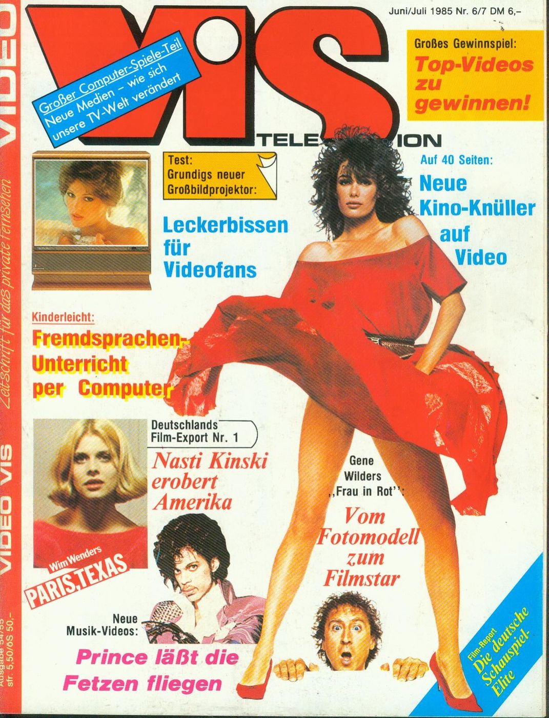 VIDEO VIS magazine side cover Issue 6-7 June/July 1985