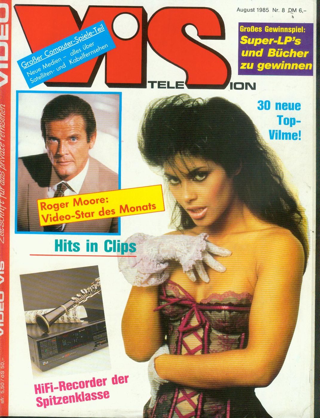 VIDEO VIS magazine side cover Issue 8  August 1985