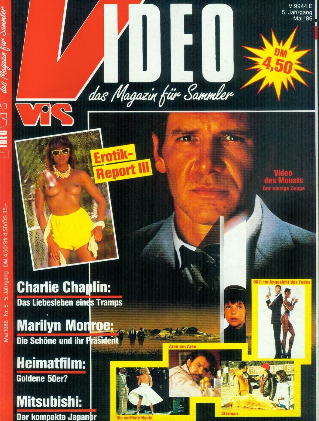 VIDEO VIS magazine side cover Issue 5  May 1986
