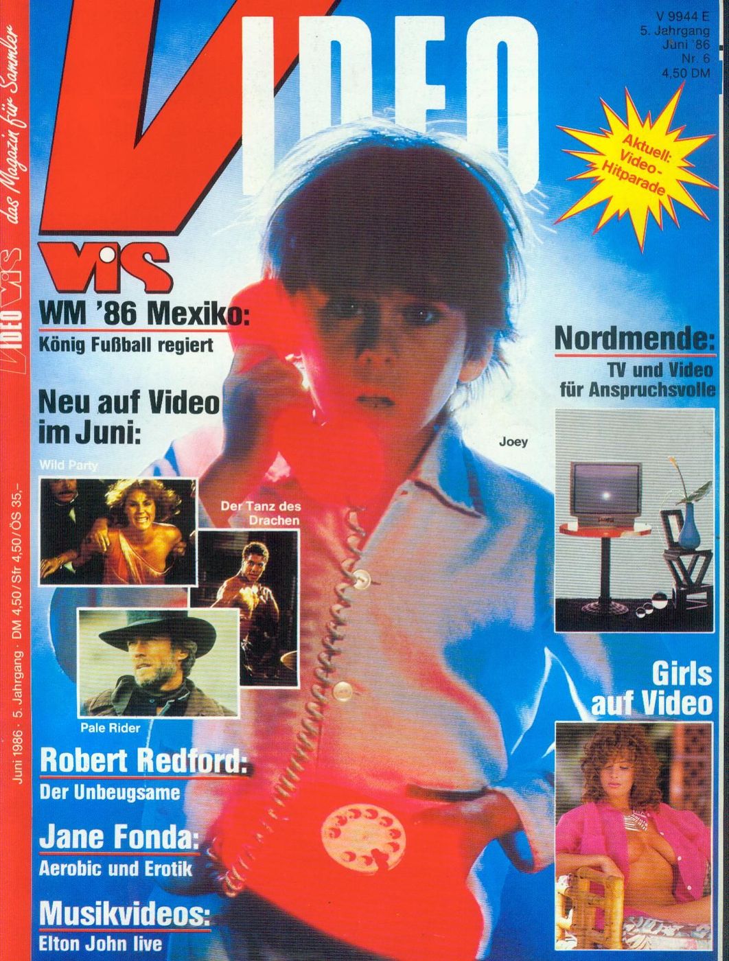 VIDEO VIS magazine side cover Issue 6 June 1986