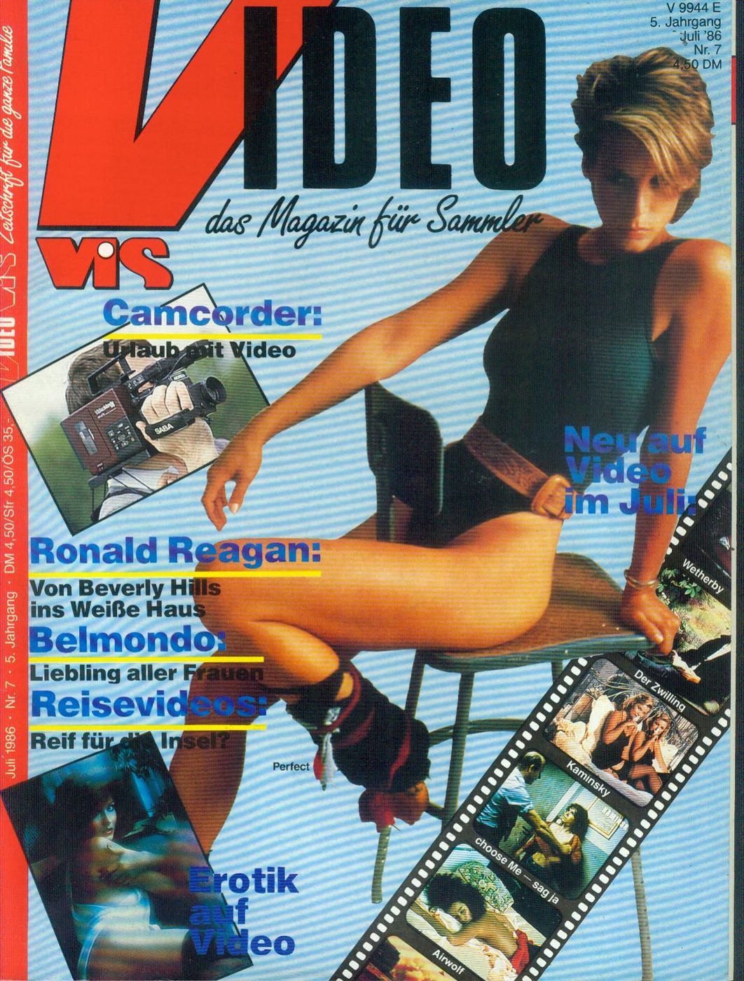 VIDEO VIS magazine side cover Issue 7 July 1986
