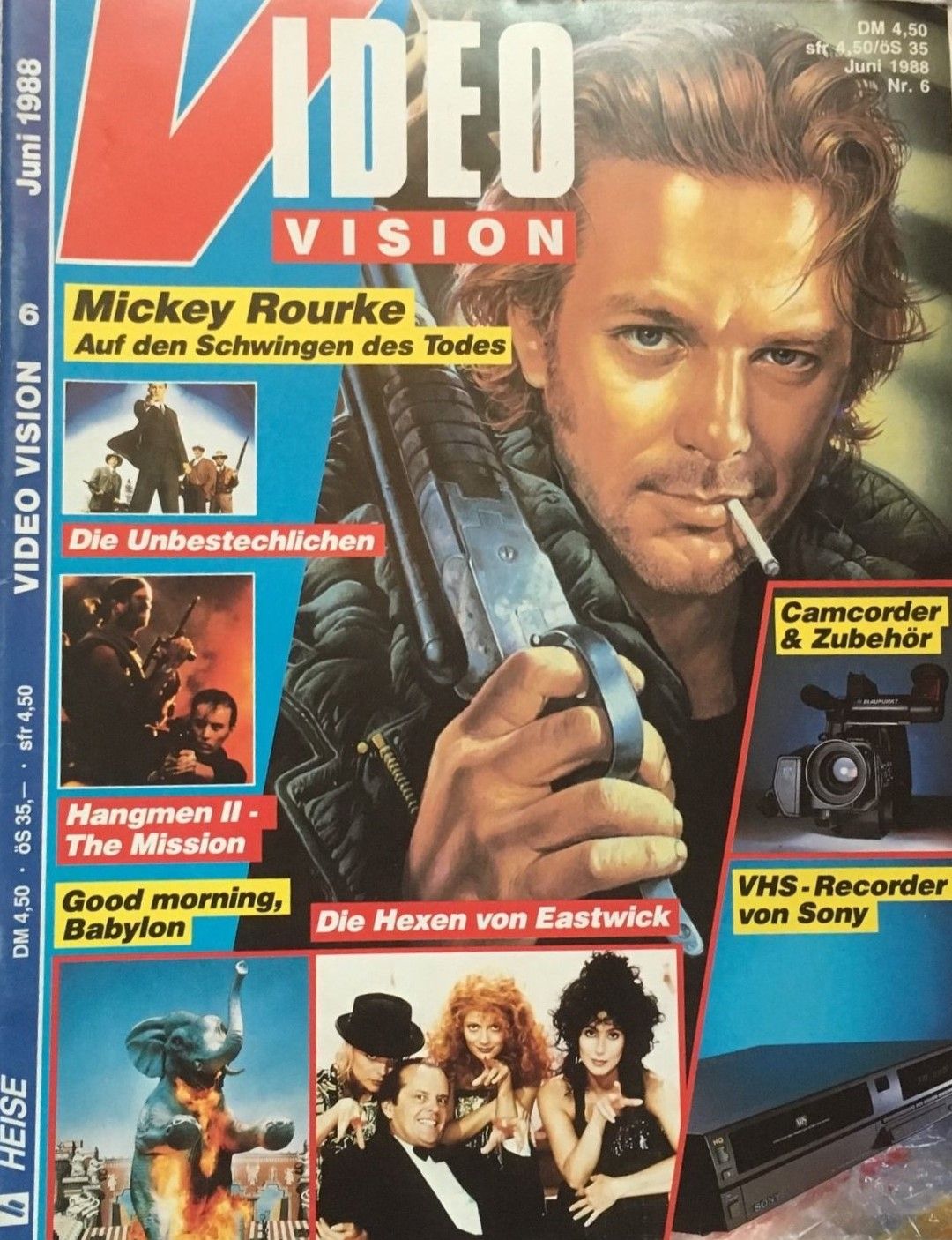 VIDEO VIS magazine side cover Issue 6 June 1988